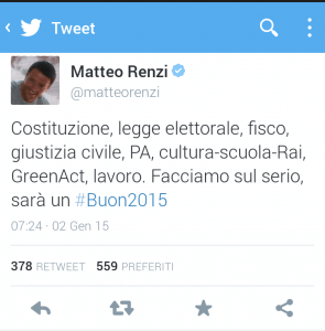 Tweet Renzi