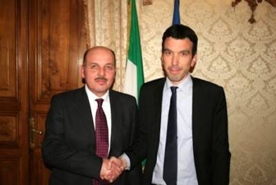 Dino Scanavino con il ministro Maurizio Martina