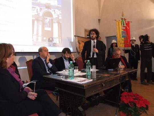 Cerveteri 18 dicembre 2014 conferenza stampa Franceschini           Zingaretti Pascucci Ravera Russo Isman